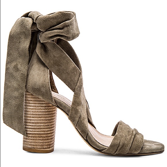 RAYE Shoes - Raye x Revolve Mia Suede Ankle Wrap Block Heels.